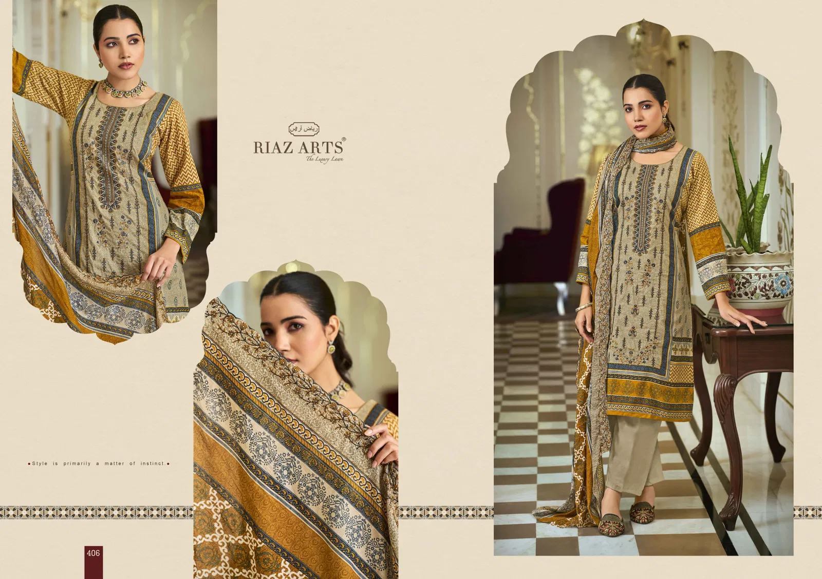 Bin Saeed Hit List By Riaz Arts Cotton Printed Dress Material Wholesale Online